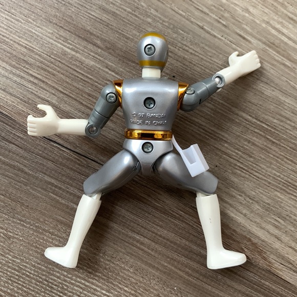 Vintage 1997 Bandai Power Ranger Silver Action figure Mighty Morphin PowerRanger - Picture 5 of 6